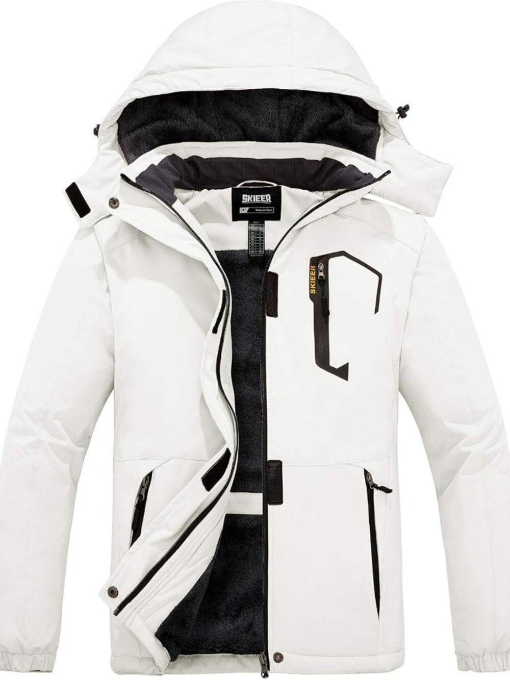Warm Women's Waterproof Ski Jacket - Fleece Lined Winter Coat for Snowboarding